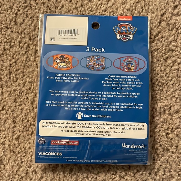 Mask Paw Patrol 9 Washable Children's Face Mask - Picture 4 of 7
